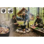 Kociołek żeliwny 8l garnek myśliwski pieczonki na ognisko grill BD-482 348200