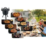 Kociołek żeliwny 8l garnek myśliwski pieczonki na ognisko grill BD-482 348200