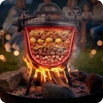 Kociołek żeliwny emaliowany garnek 8l na ognisko grill BD-481 348100