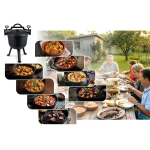 Kociołek żeliwny emaliowany garnek 11l na ognisko grill BD-481 348110