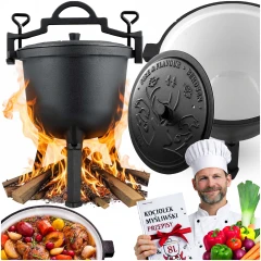 Kociołek żeliwny emaliowany garnek 11l na ognisko grill BD-481 348110