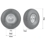 Koło do taczki bezdętkowe 3.00-4 czarno-srebrne Humberg