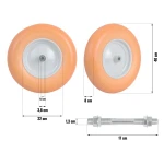 Koło do taczki bezdętkowe 4.00-8 pomarańczowo-białe