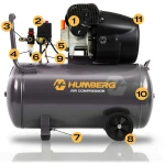 Kompresor sprężarka powietrzna olejowa 100l 8 bar Humberg HM-257