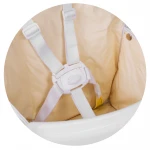 Krzesełko do karmienia ze stolikiem Ricokids FANDO kremowe + gratis koszyczek