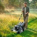 Kosiarka spalinowa z napędem 46 cm mulczowanie 70 l 140cc + olej Humberg HM-604