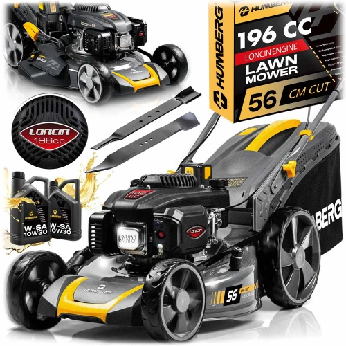 Kosiarka spalinowa z napędem 56 cm 70 l LONCIN 196cc + olej Humberg HM-602