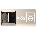 Kosz na pranie bieliznę dwukomorowy  na stelażu 80 l Massido