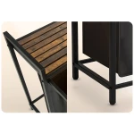 Kosz na pranie bieliznę dwukomorowy  na stelażu 80 l Massido