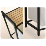 Kosz na pranie bieliznę trzykomorowy  na stelażu 120 l Massido