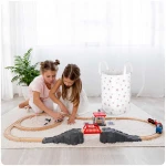 Kosz na zabawki Nukido - biały w gwiazdki 