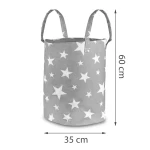 Kosz na zabawki Nukido - szary w gwiazdki 