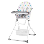 Krzesełko do karmienia Eldo biało-szare w gwiazdki
