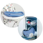 Krzesełko do karmienia Eldo biało-niebieski 