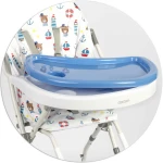 Krzesełko do karmienia Eldo biało-niebieski 