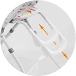 Krzesełko do karmienia Eldo biało-różowy  