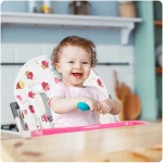 Krzesełko do karmienia Eldo biało-różowy  