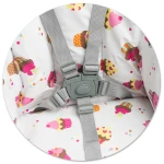 Krzesełko do karmienia Eldo biało-różowy  
