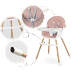 Krzesełko do karmienia Nukido Lilo różowe