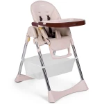 Krzesełko do karmienia ze stolikiem, leżaczek Lindo beżowe
