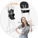 Krzesełko do karmienia ze stolikiem Ricokids FANDO czarne