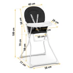 Krzesełko do karmienia ze stolikiem Ricokids FANDO czarne