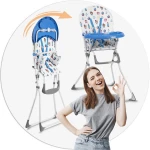 Krzesełko do karmienia ze stolikiem Ricokids FANDO morze 