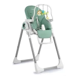 Krzesełko do karmienia ze stolikiem, leżaczek Belo zielone + pałąk 