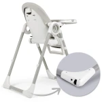 Krzesełko do karmienia ze stolikiem, leżaczek Belo szare + pałąk
