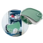 Krzesełko do karmienia ze stolikiem, leżaczek Belo zielone + pałąk z zabawkami 