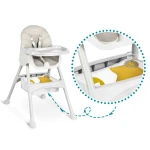 Krzesełko do karmienia ze stolikiem + śliniaczek Milo Ricokids szary