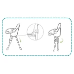 Krzesełko do karmienia ze stolikiem + śliniaczek Milo Ricokids szary