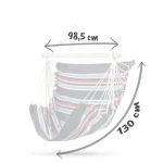 Krzesło wiszące brazylijskie niebiesko-czerwone Sofotel Rodos