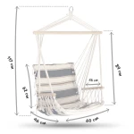 Krzesło wiszące Lagos biało-niebieskie