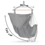 Krzesło wiszące Rodos szare