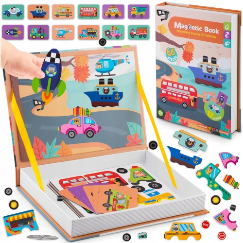 Książka magnetyczna puzzle Pojazdy RK-770 
