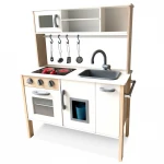 Kuchnia drewniana dla dzieci - retro z akcesoriami