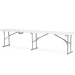 Ławka cateringowa ogrodowa składana 180 cm Plonos biała