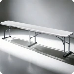 Ławka cateringowa ogrodowa składana 180 cm Plonos biała