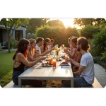 Ławka cateringowa ogrodowa składana 180 cm Plonos biała