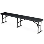 Ławka ogrodowa cateringowa składana 180 cm Plonos czarna