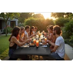 Ławka ogrodowa cateringowa składana 180 cm Plonos czarna