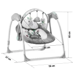 Leżaczek bujaczek automatyczny z muzyką Ricokids 7321