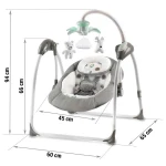 Leżaczek bujaczek automatyczny z muzyką Premium Ricokids 7322