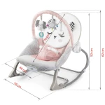 Leżaczek bujaczek z wibracją Nukido - różowy