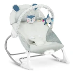 Leżaczek bujaczek z wibracją Ricokids - szary
