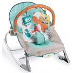 Leżaczek bujaczek z wibracjami Ricokids - biało-niebieski