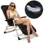 Leżak ogrodowy składany z poduszką Sofotel ChillWell czarny