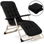 Leżak ogrodowy składany z poduszką Sofotel ChillWell czarny