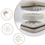 Leżak ogrodowy składany z poduszką Sofotel ChillWell zestaw 2 szt beżowy